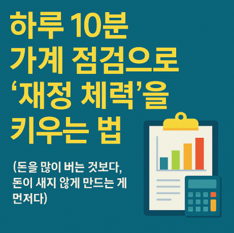 돈을 많이 버는 것보다, 돈이 새지 않게 만드는 게 먼저다.